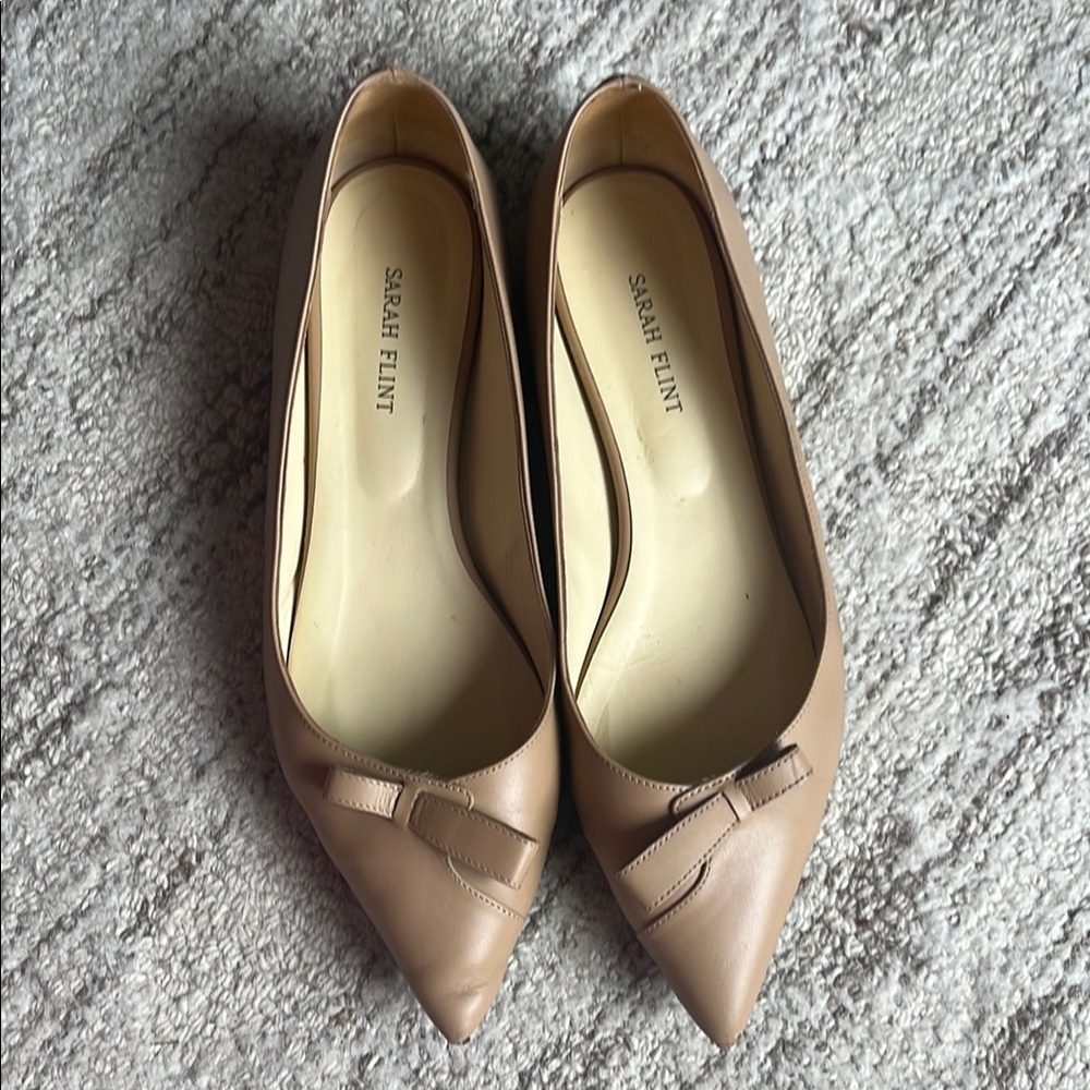Sarah flint natalie flats in nude sand calf size 40.5 or 9-9.5